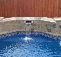 Building pool waterfall