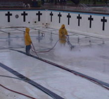 Hydro demo in the rain