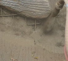 Major cracks repaired with gunite
