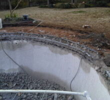 Pool repair outside
