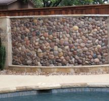 River rock waterfall pool