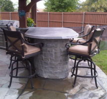 Outdoor stone bar top
